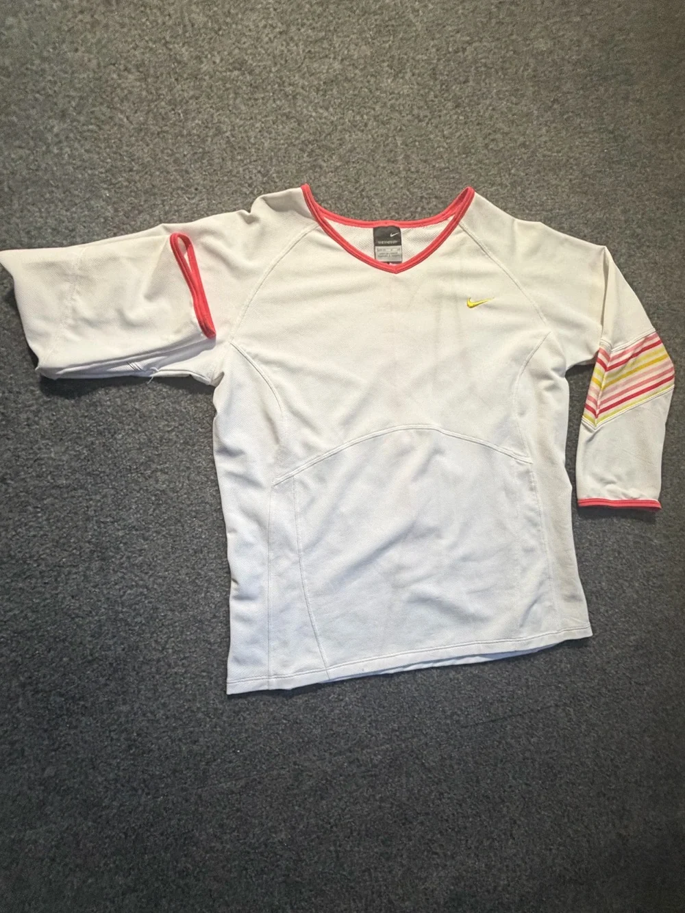 Vintage Nike White Long Sleeve Kids Tee